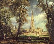John Constable, Sailsbury Cathedral From the Bishop-s Garden